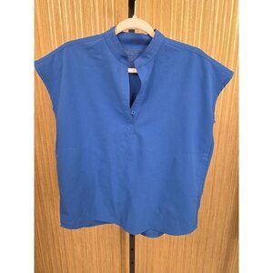 Figs Womens Technical Collection Blue Scrub Top XS Lightweight & Durable Pockets